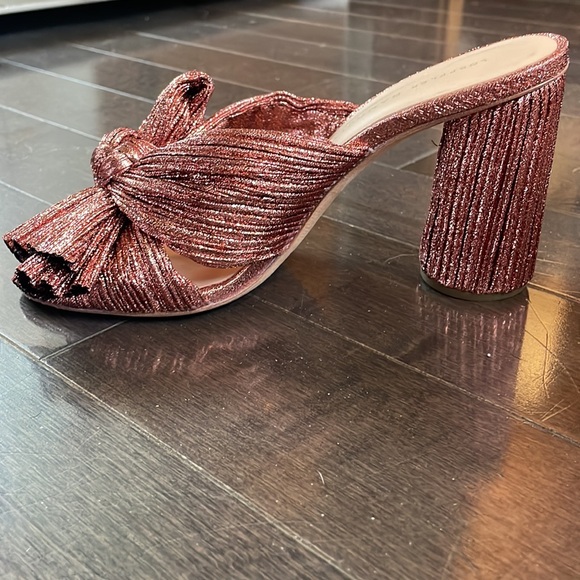 Loeffler Randall Penny Rose Pleated Bow Heel, Size 7 - Picture 10 of 16